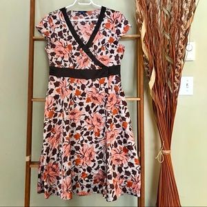 🔆Reitmans Wrap around Dress - flower pattern silky - size 9